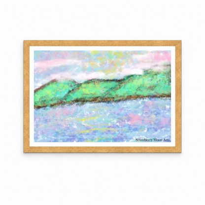 Hawaii by Stephanie Anderson, gold framed fine art print on white